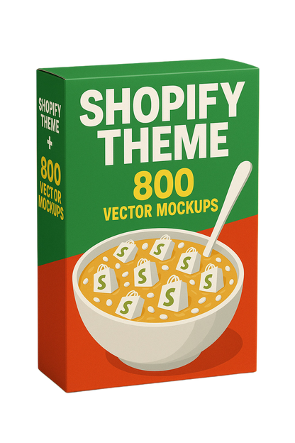 Shopify Premieum Theme + 800 Vector mock ups
